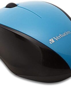 Verbatim 2.4GHz Multi-Trac Wireless Mouse with Nano Receiver, Ergonomic, Blue LED, Portable Mouse for Mac and Windows, Blue