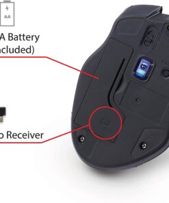 Verbatim USB-C Wireless Blue LED Mouse USB Optical 800DPI Mouse Blue, Dark Teal - Image 3