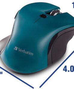 Verbatim USB-C Wireless Blue LED Mouse USB Optical 800DPI Mouse Blue, Dark Teal - Image 4