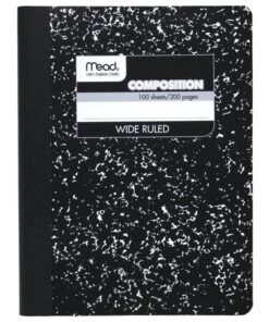 Mead Composition Book, Wide Ruled, 100 Sheets
