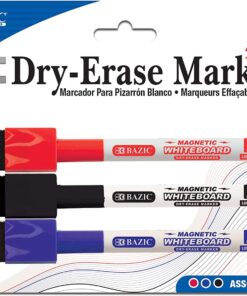 Alternative view of BAZIC Magnetic Dry Erase Marker, Fine Tip Assorted Colors
