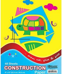 BAZIC 48 Ct. 9" X 12" Construction Paper
