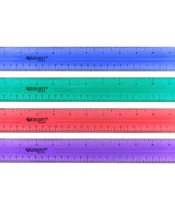 Westcott Transparent Jeweltone 12" Plastic Ruler