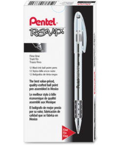 Pentel R.S.V.P. Ballpoint Stick Pens - Black - Fine - Image 3