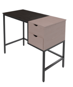 Single-level desk W/ Steel Frame